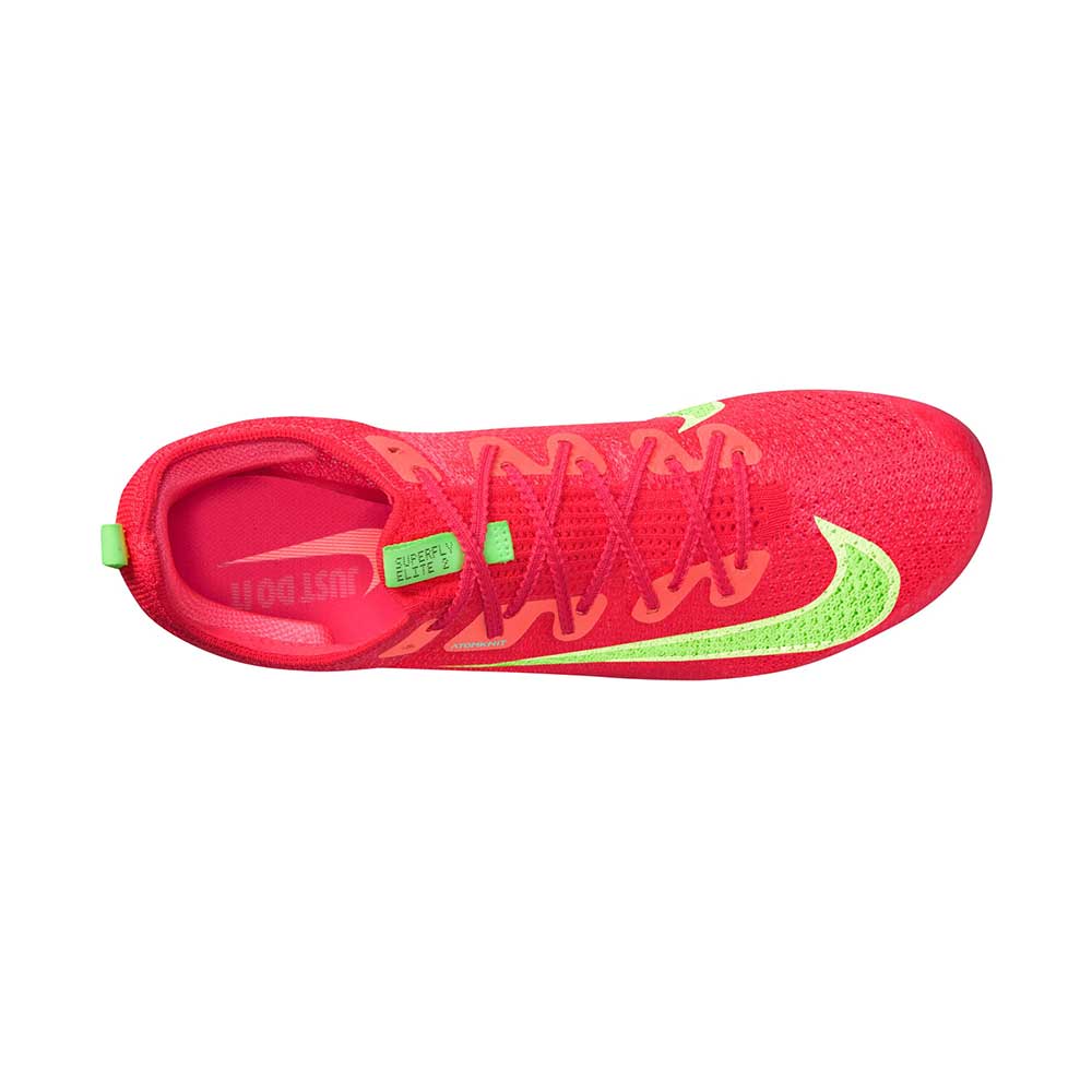 All Gender Nike Superfly Elite 2 Track & Field Sprinting Spikes - Bright Crimson/Washed Coral/Lime Blast- Regular (D) - Image 5