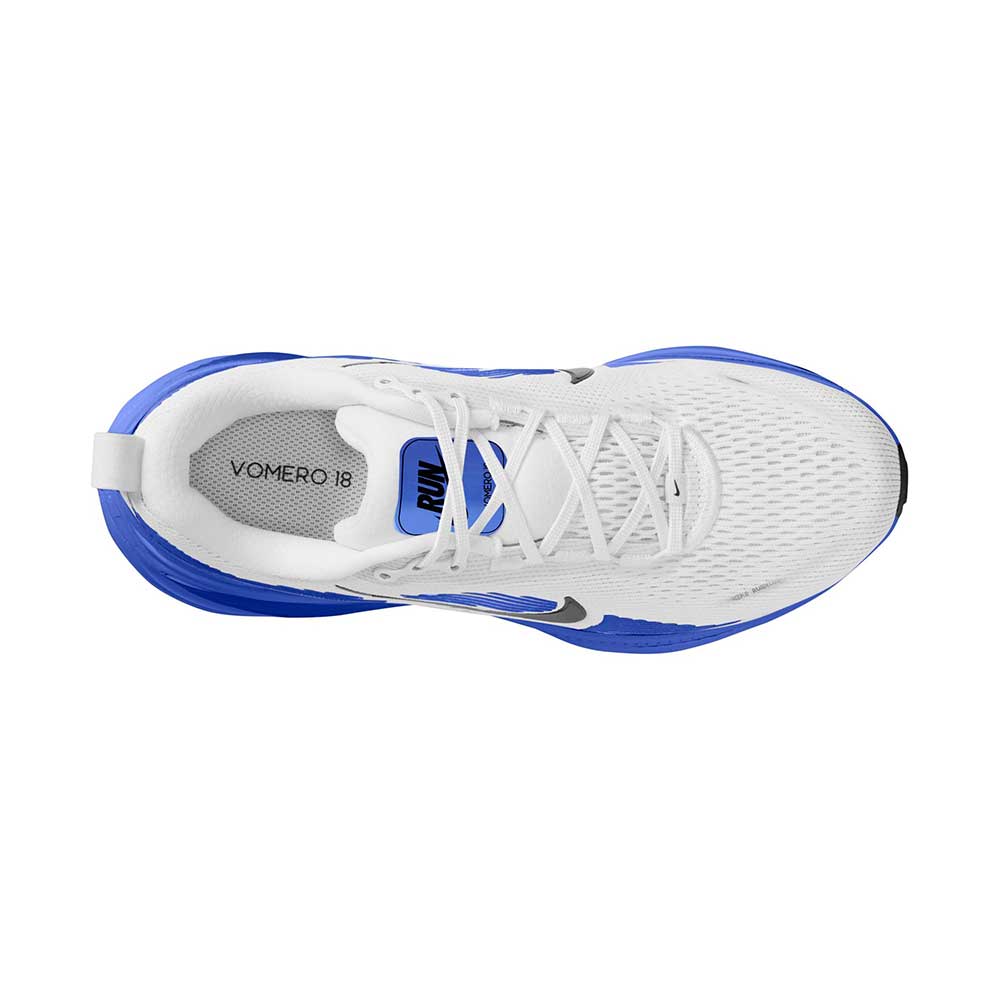Men's Nike Vomero 18 Running Shoe - White/Black/Blue Tint/Light Marine - Regular (D) - Image 6