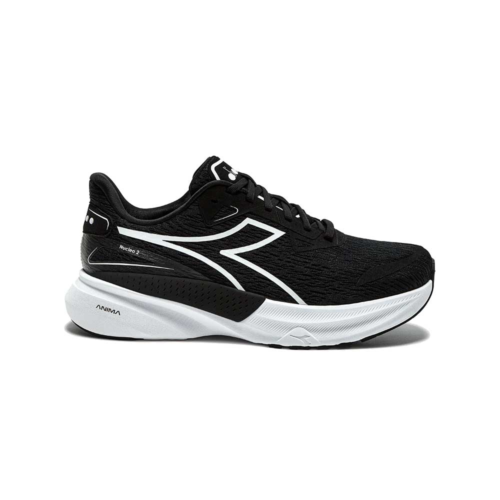 Men's Nucleo 2 Running Shoe - Black/White - Wide (2E)