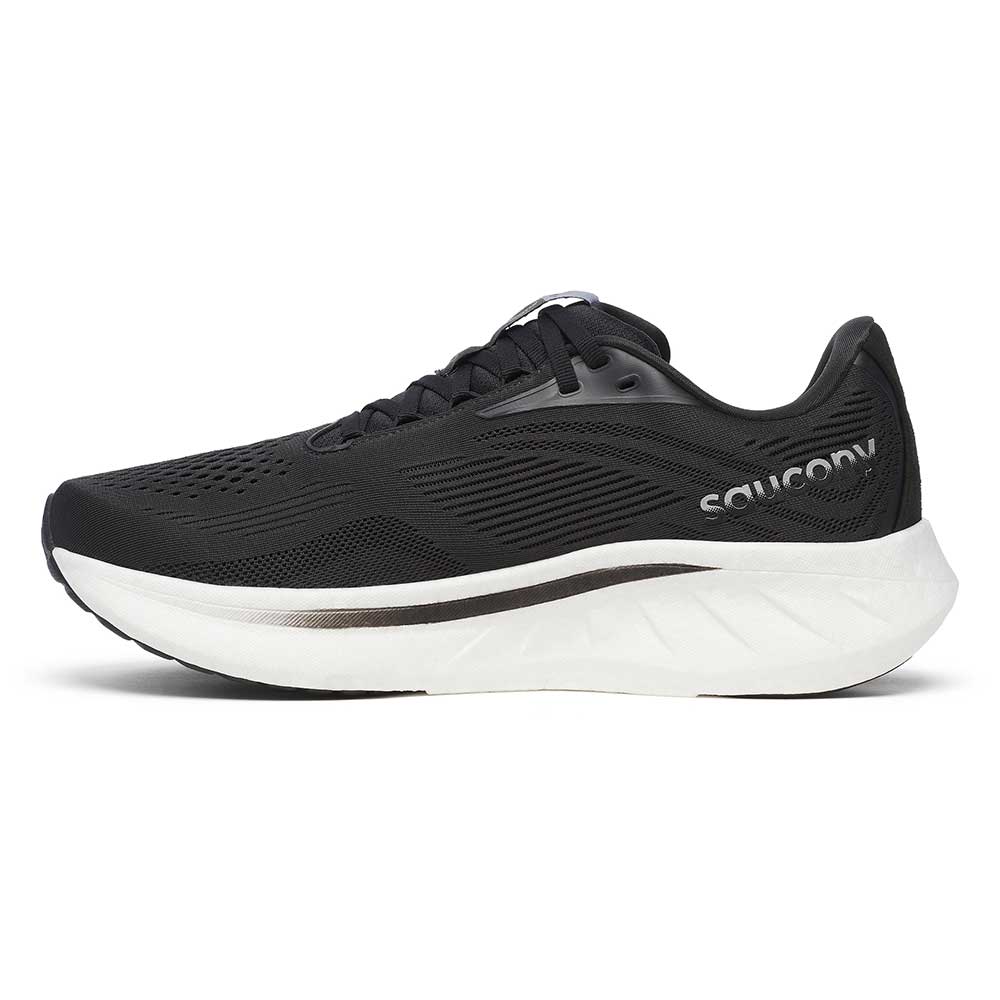 Men's Ride 18 Running Shoe - Black/White - Wide (2E) - Image 3