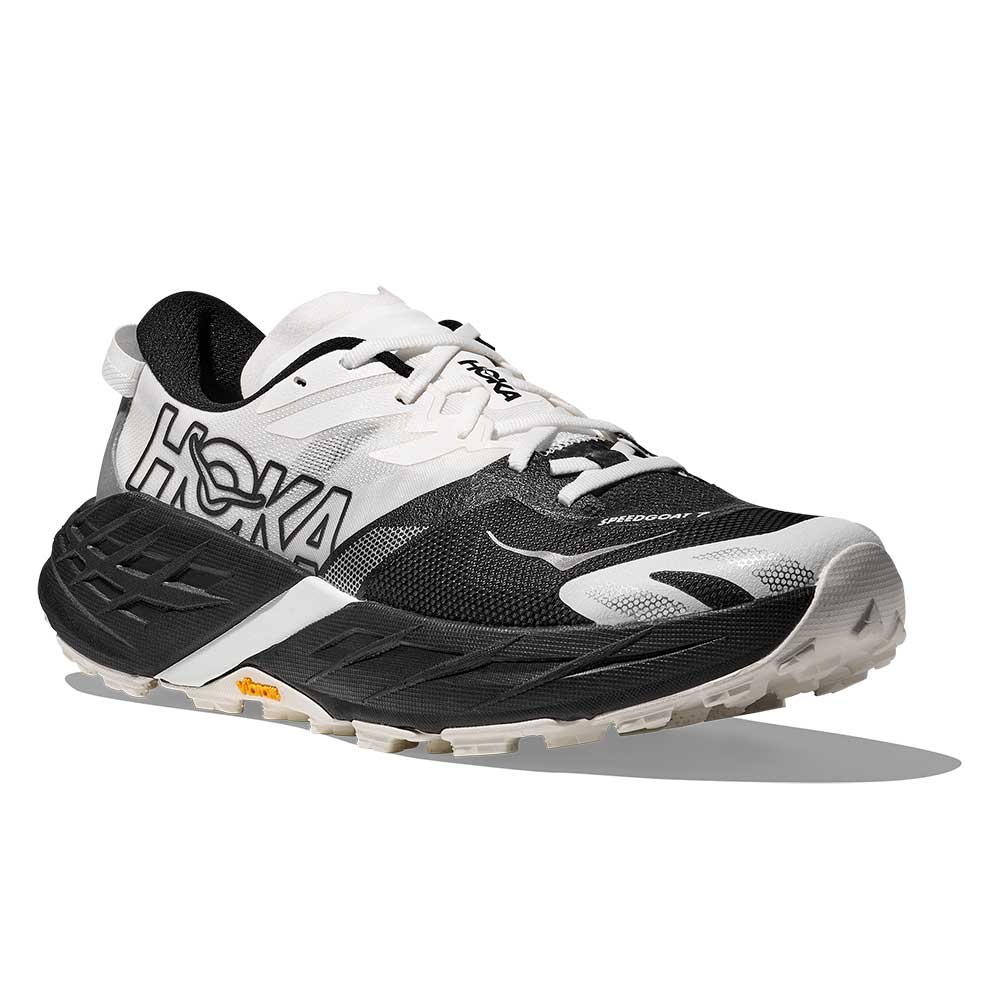 Men Speedgoat 7 Trail Running Shoe - Black/White - Regular (D) - Image 2
