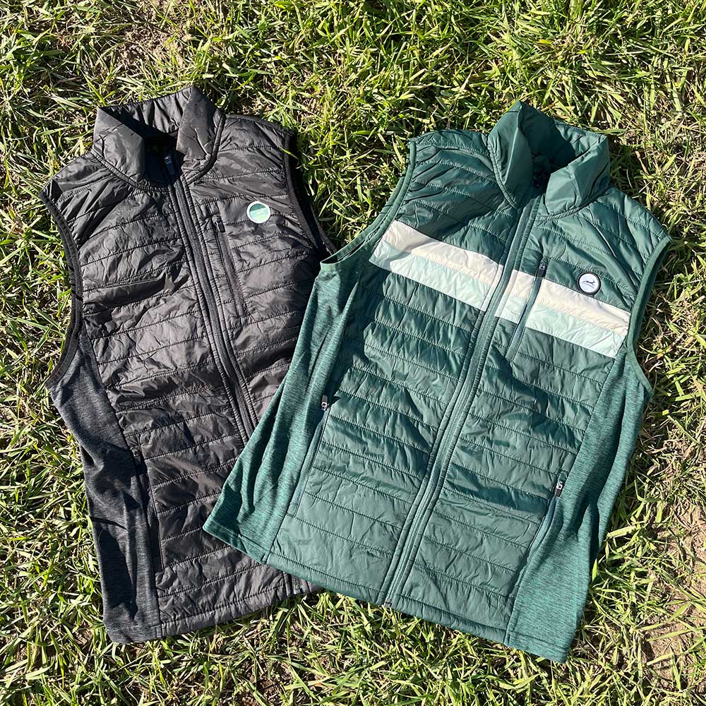 Men's Synthetic Down Vest - Pine Grove/White Embroidered Circle Patch w/ Black Gazelle
