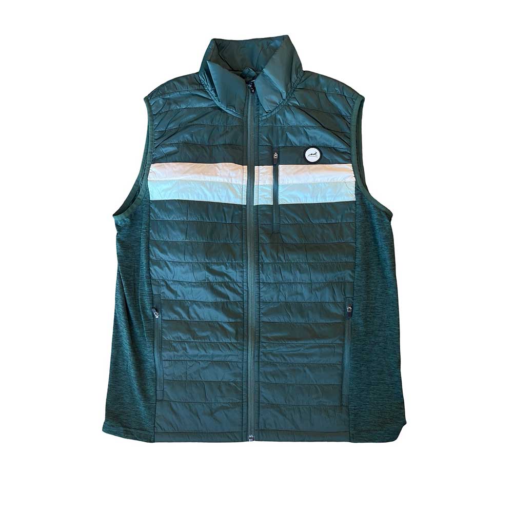 Men's Synthetic Down Vest - Pine Grove/White Embroidered Circle Patch w/ Black Gazelle - Image 2
