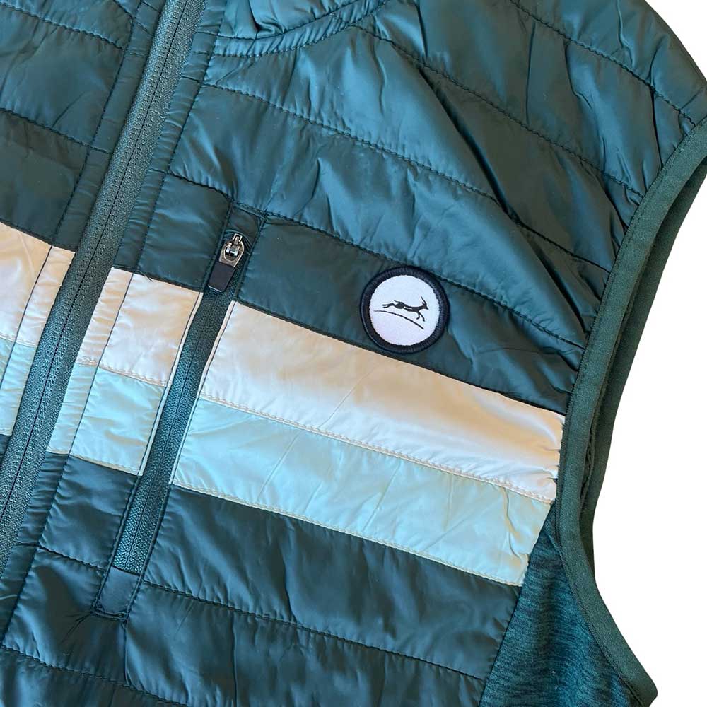 Men's Synthetic Down Vest - Pine Grove/White Embroidered Circle Patch w/ Black Gazelle - Image 3