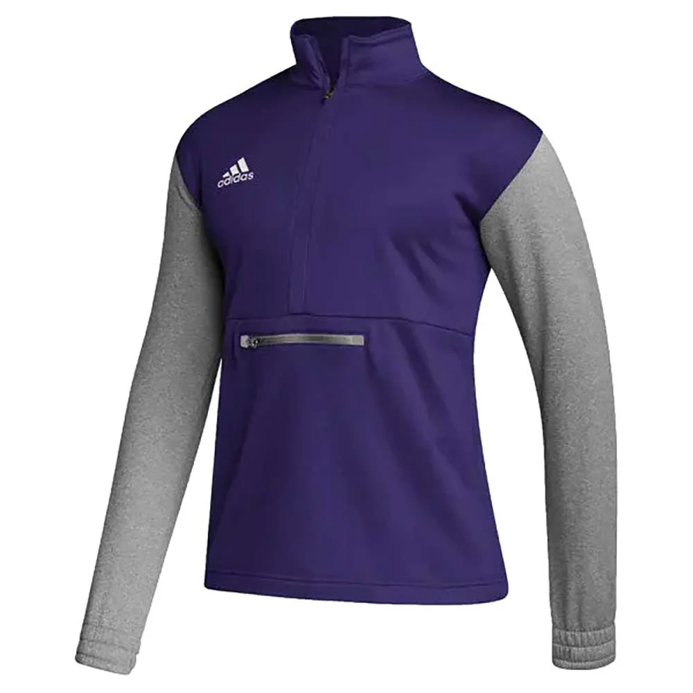 Men's Team 1/4 Zip - Collegiate Purple/Medium Grey Heather/White