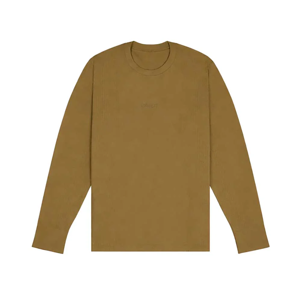 Men's Wool Long Sleeve Seamless Top - Antique Brass