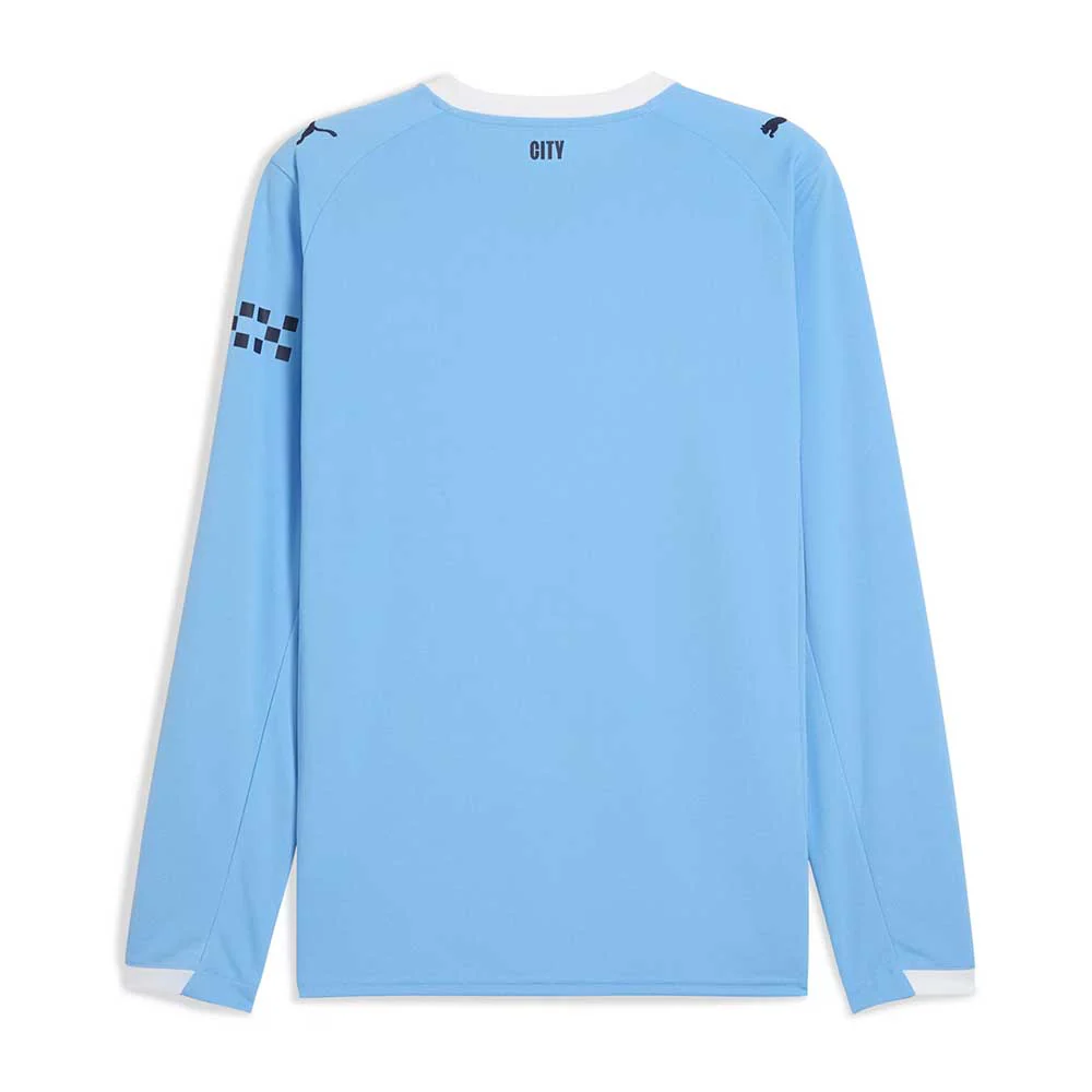 Men's Manchster City FC Home LS Jersey Replica - Team Light Blue/Puma White - Image 2