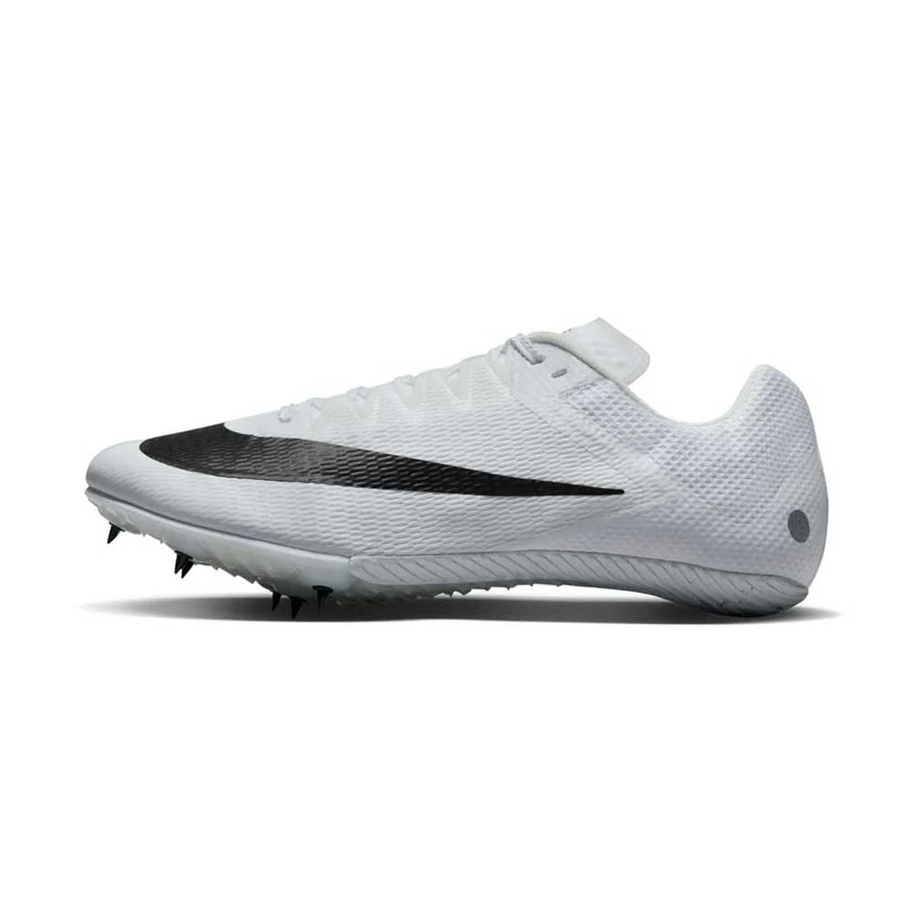 All Gender Nike Zoom Rival Sprint Spike- White/Black/Metallic Silver- Regular (D) - Image 2
