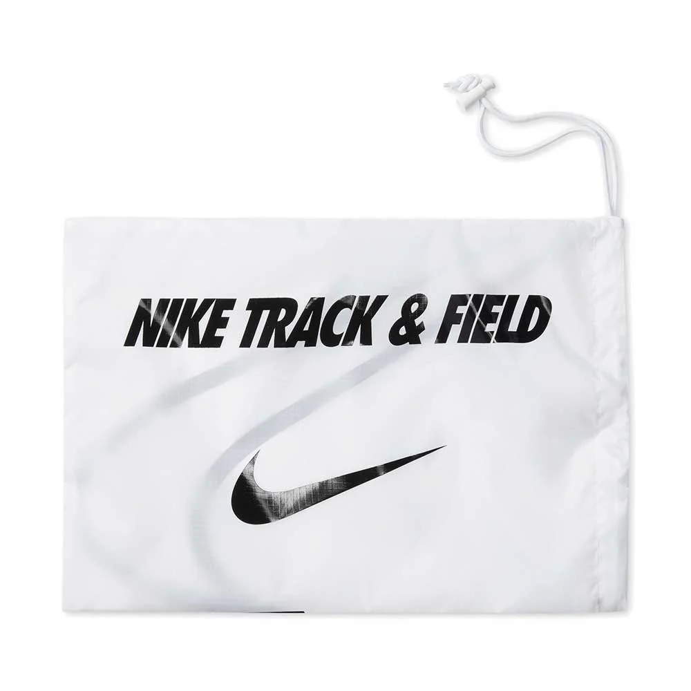 All Gender Nike Zoom Rival Distance Track Spike - White/Black/Metallic Silver - Image 11