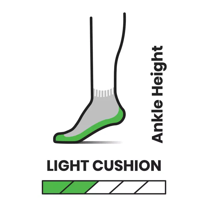 Men's Hike Light Cushion Ankle Socks - Charcoal - Image 2