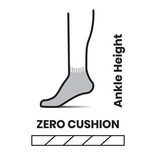 Men's Run Zero Cushion Ankle Socks - Medium Gray - Image 2