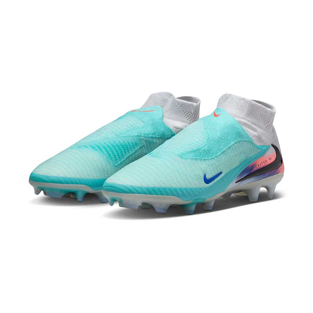 Phantom 6 High Elite FG NU2 Soccer Cleat - Pistachio Frost/Hyper Orange - Regular (D) - Image 2