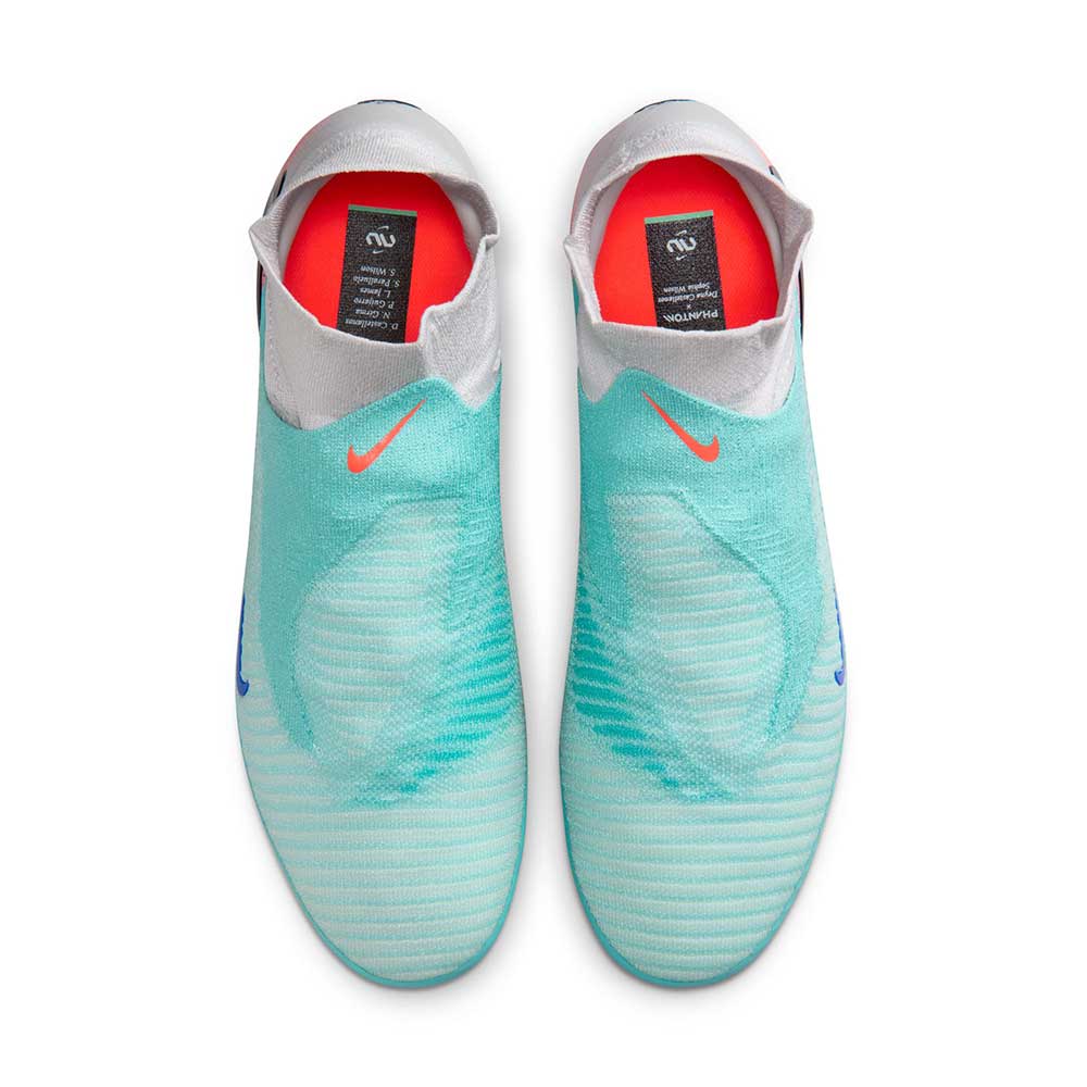 Phantom 6 High Elite FG NU2 Soccer Cleat - Pistachio Frost/Hyper Orange - Regular (D) - Image 4