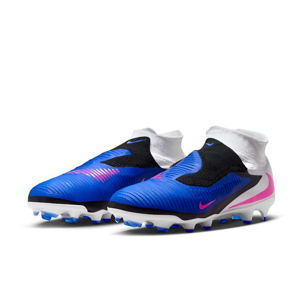 Phantom 6 High Pro FG Soccer Cleat - Racer Blue/Pink Blast/White - Regular (D) - Image 2