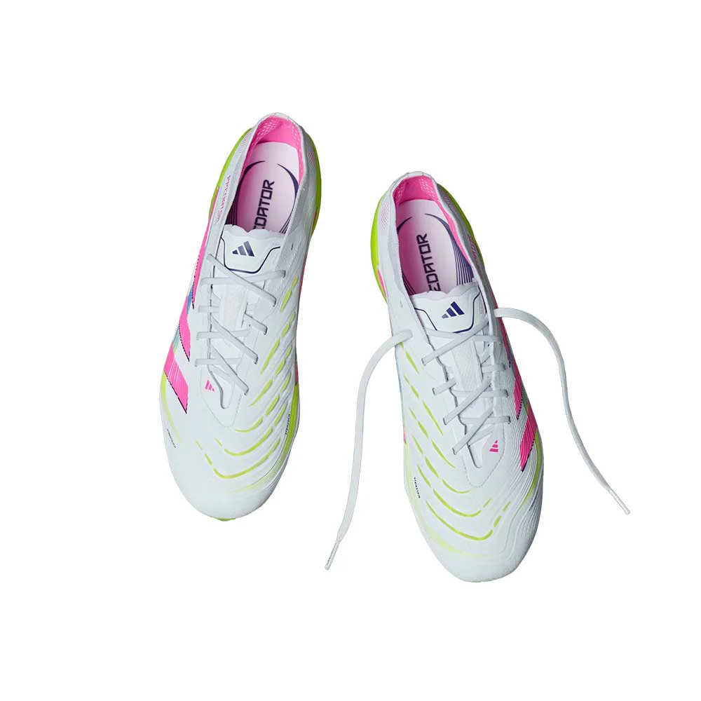 Men'sPredator Elite FG Soccer Cleats - Cloud White/Lucid Pink/Lucid Lemon - Regular (D) - Image 2
