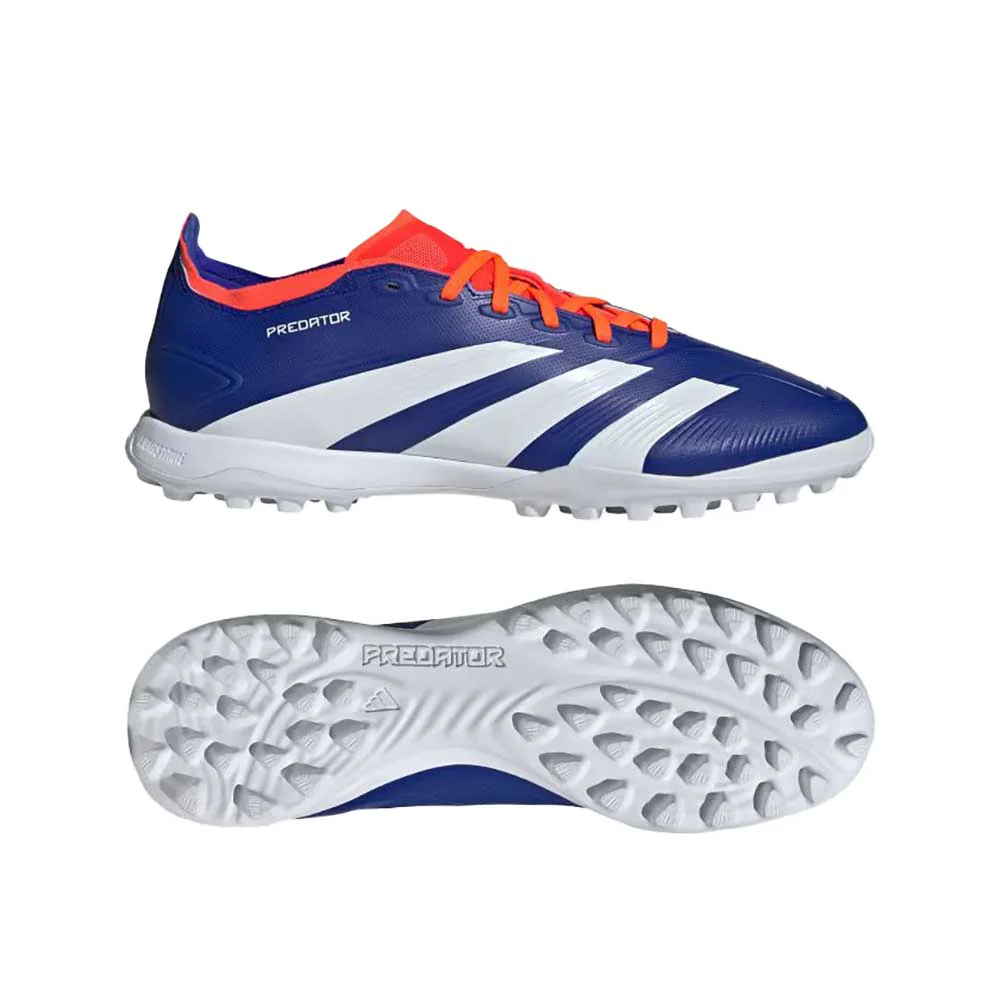 Predator League TF Soccer Shoe - Lucid Blue/Cloud White/Solar Red - Regular (D) - Image 7
