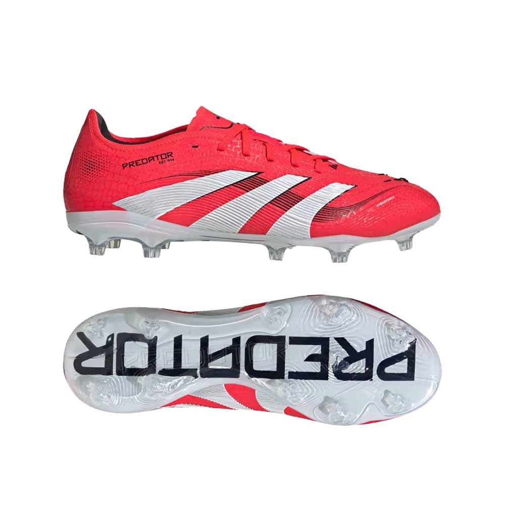 Men's Predator Pro FG Soccer Cleat - Lucid Red/Cloud White/Black - Regular (D) - Image 6