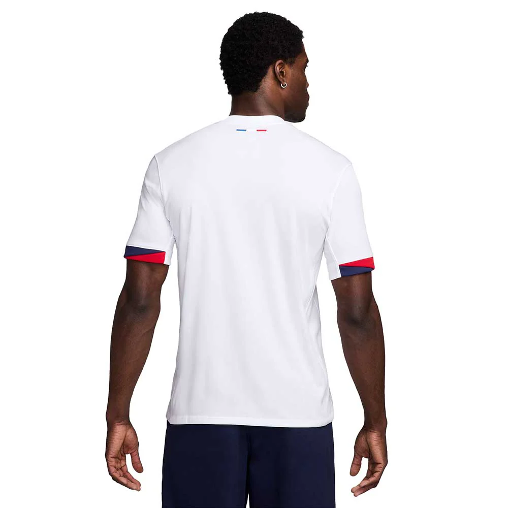 Men's Paris Saint-Germain 2024/25 Stadium Away Nike Dri-FIT Soccer Replica Jersey - White/Midnight Navy - Image 4