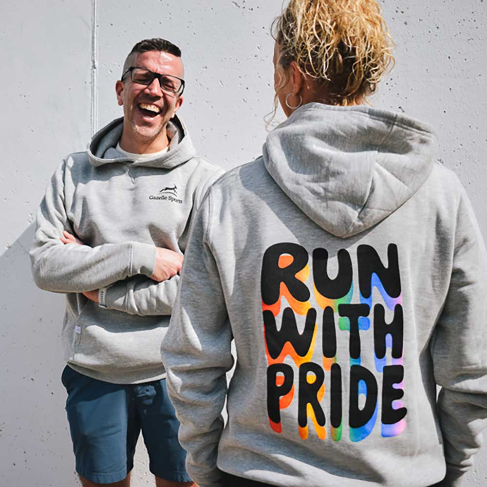 Run With Pride 2025 Poly Cotton Hoodie - Heather Gray - Image 10