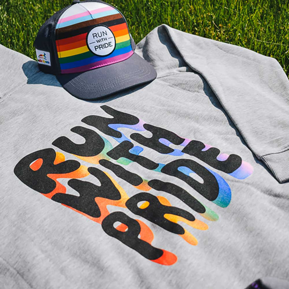 Run With Pride 2025 Poly Cotton Hoodie - Heather Gray - Image 14