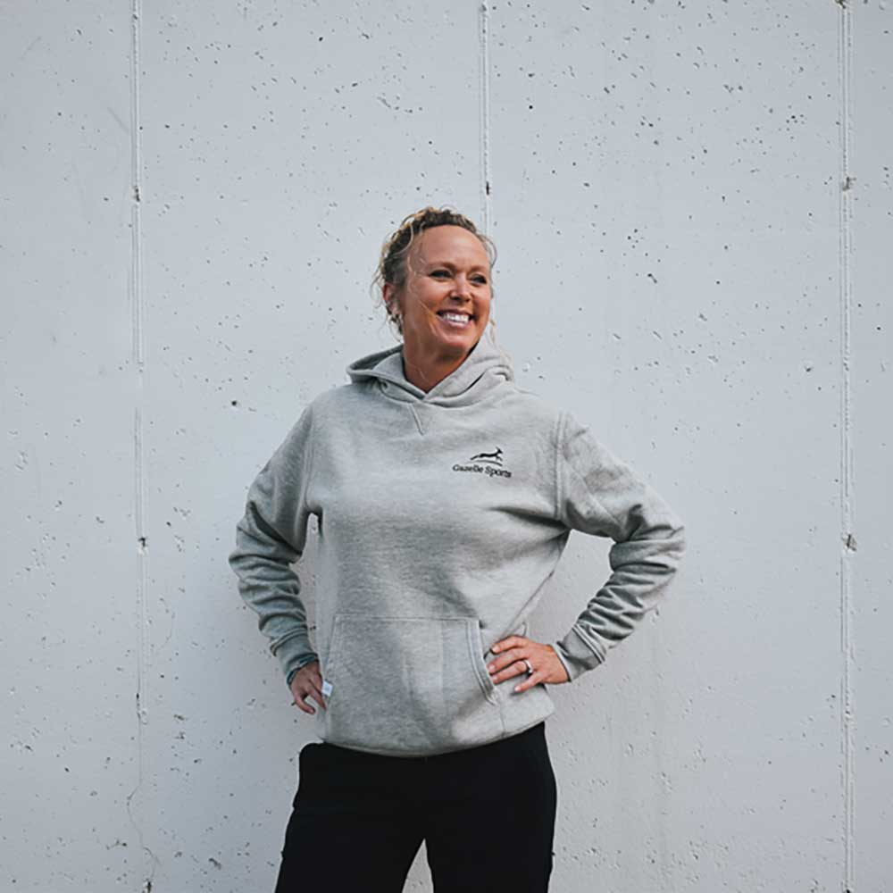 Run With Pride 2025 Poly Cotton Hoodie - Heather Gray - Image 4