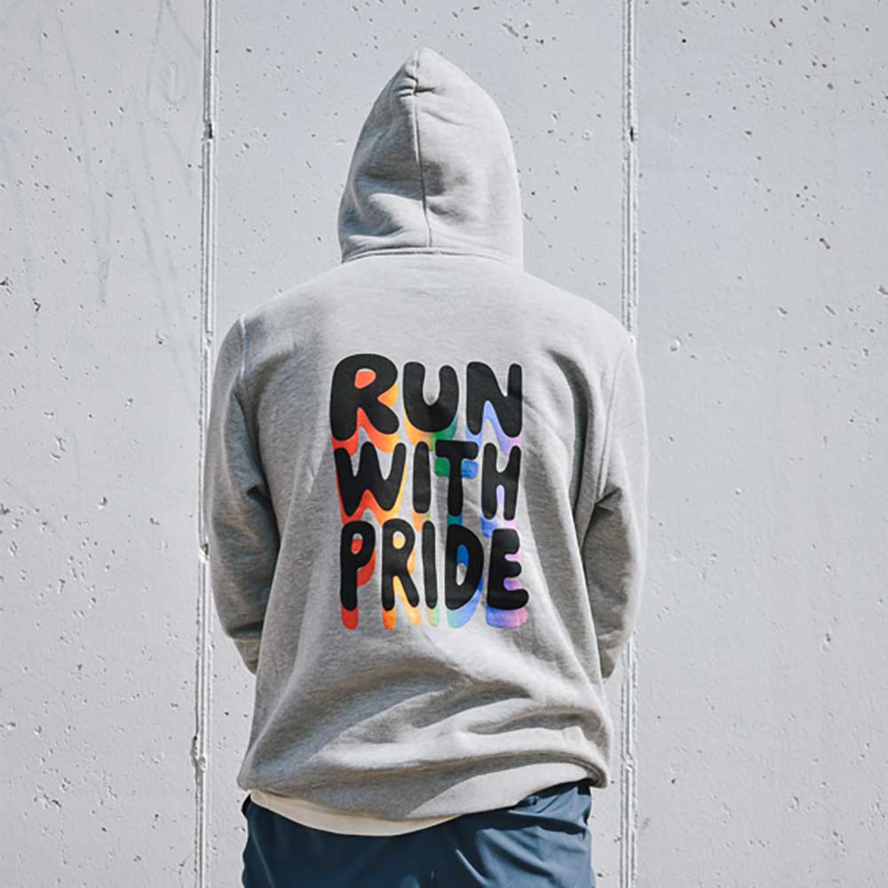 Run With Pride 2025 Poly Cotton Hoodie - Heather Gray - Image 7