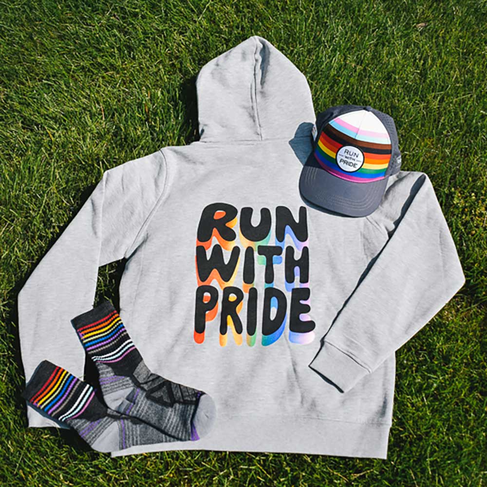 Run With Pride 2025 Poly Cotton Hoodie - Heather Gray - Image 8