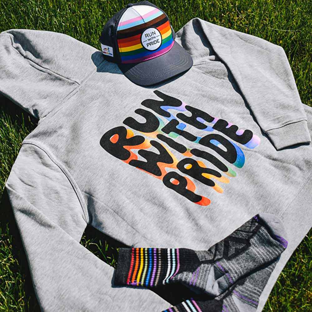 Run With Pride 2025 Poly Cotton Hoodie - Heather Gray - Image 9