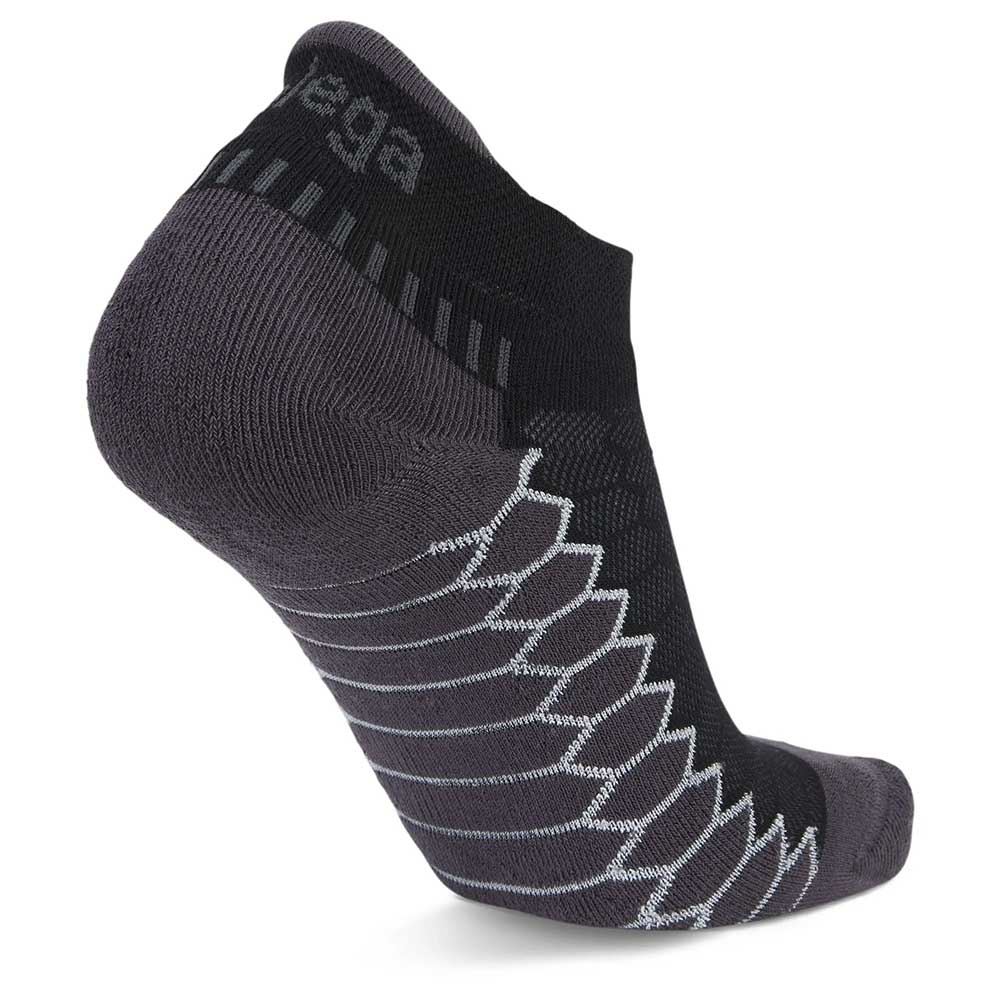 Silver No Show Tab Running Socks- Black - Image 3