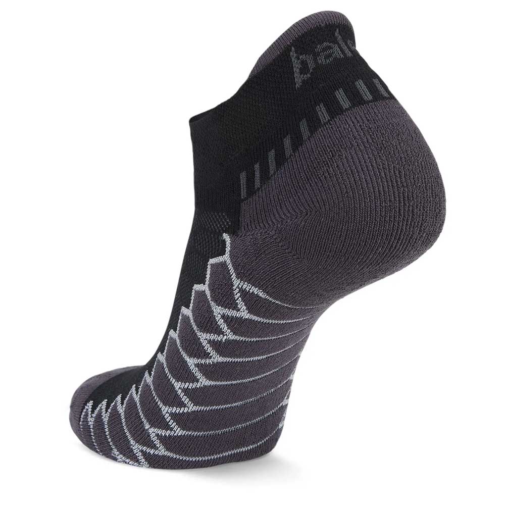 Silver No Show Tab Running Socks- Black - Image 4