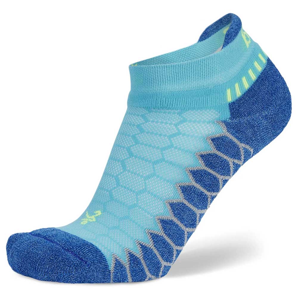 Silver No Show Tab Running Socks - Cobalt - Image 2