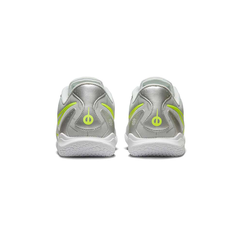 Tiempo Legend 10 Academy IC Indoor Soccer Shoe - Metallic Silver/White/Volt - Regular (D) - Image 4