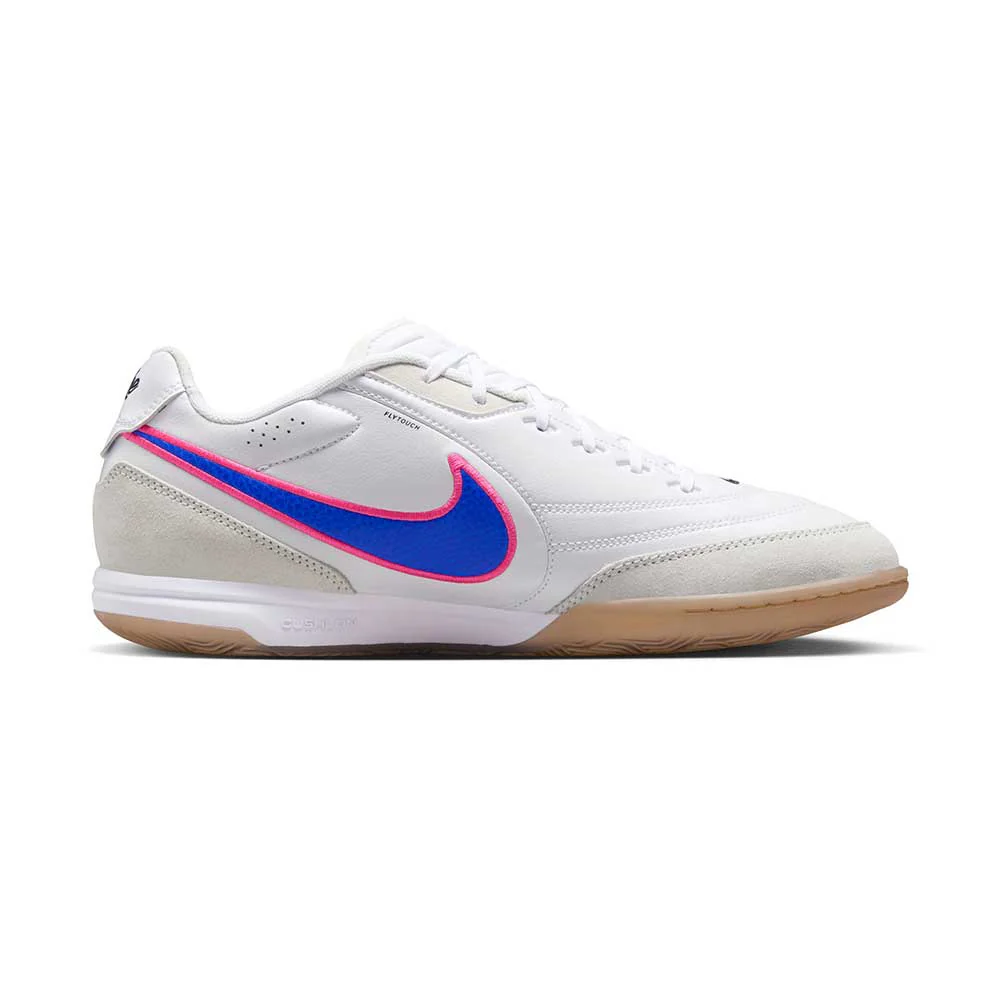 Men's Tiempo Street Gato Indoor Soccer Shoe - White/Racer Blue/Pink Blast - Regular (D)