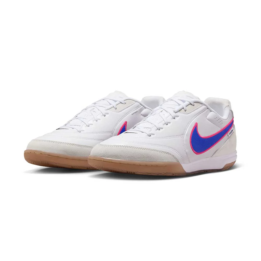 Men's Tiempo Street Gato Indoor Soccer Shoe - White/Racer Blue/Pink Blast - Regular (D) - Image 2