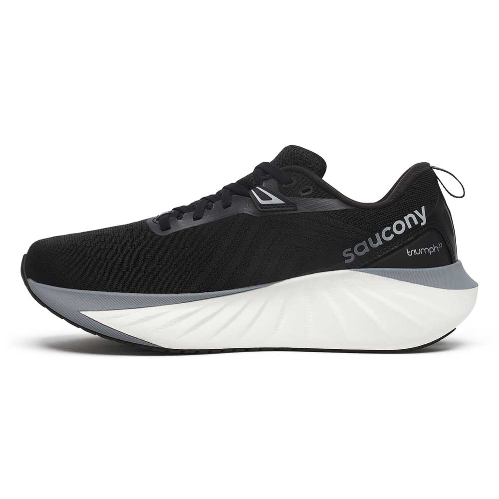 Men's Triumph 22 Running Shoe - Black/White - Regular (D) - Image 3