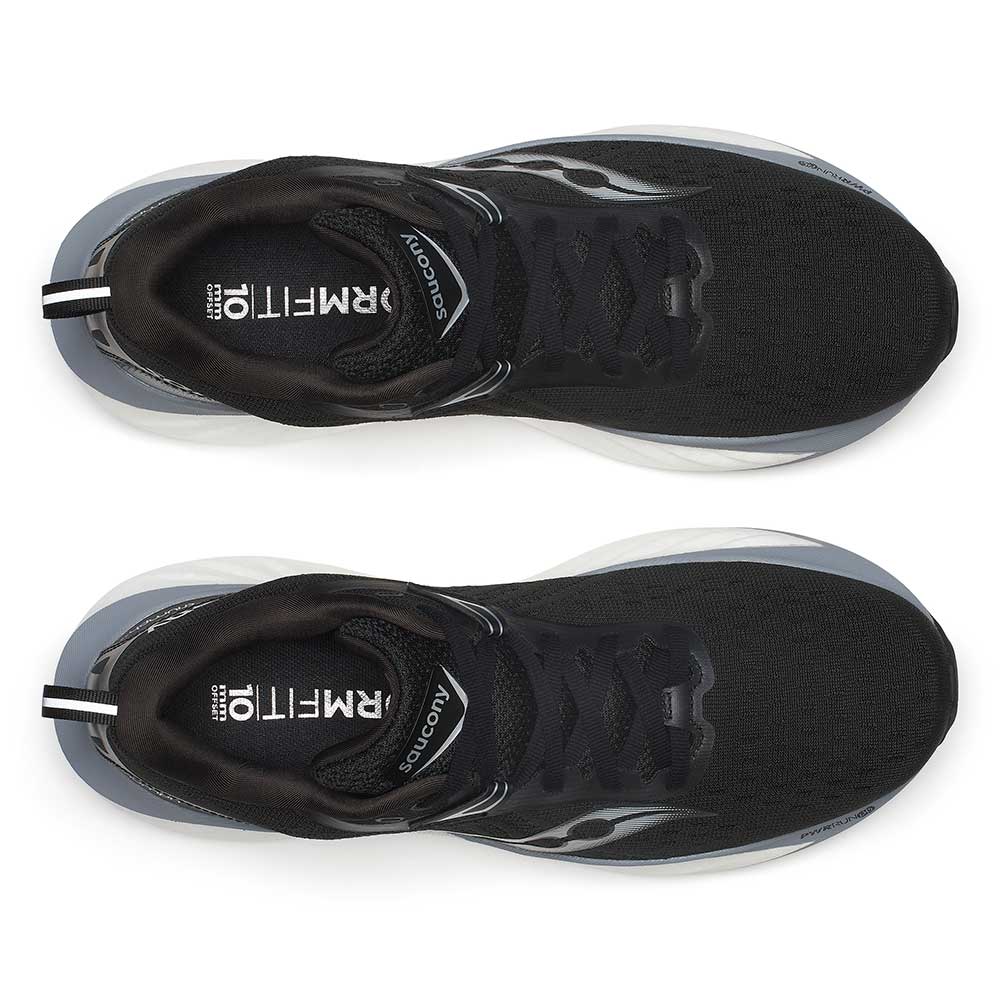 Men's Triumph 22 Running Shoe - Black/White - Regular (D) - Image 4