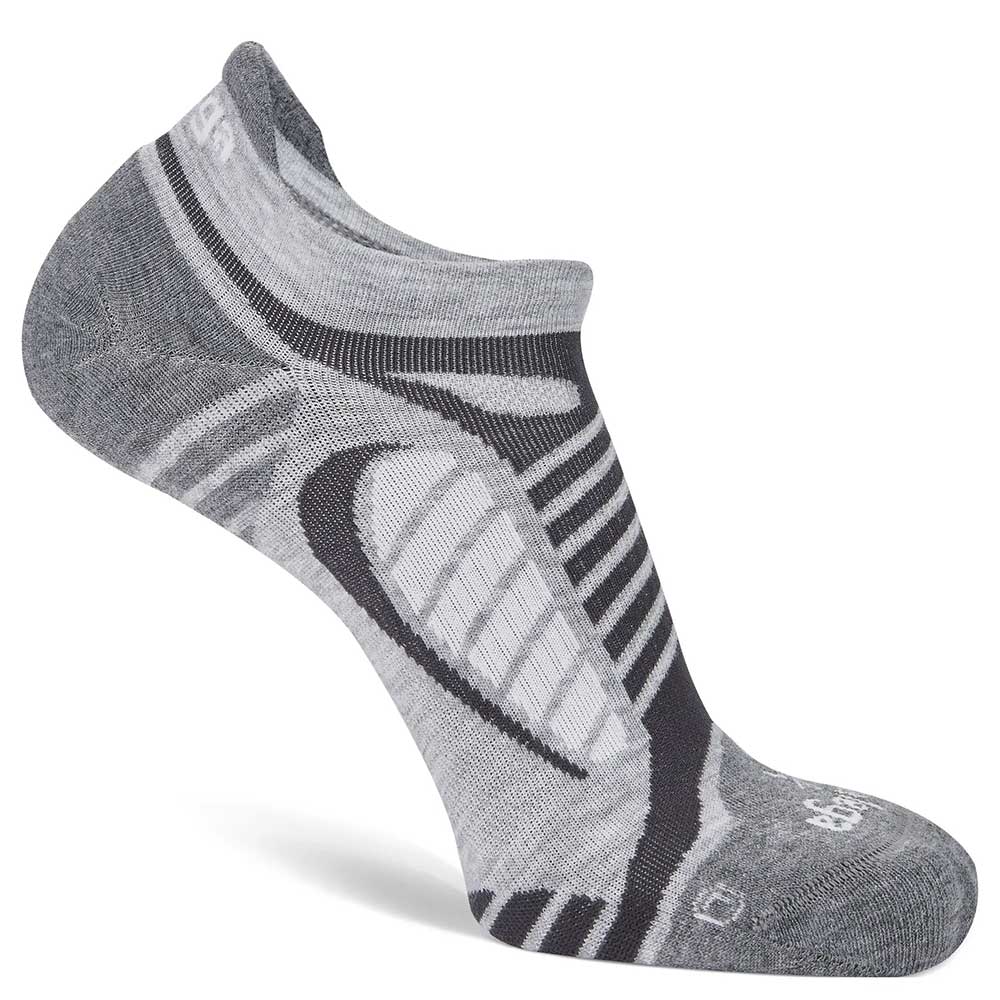 Ultralight No Show Tab Sock - Grey/White - Image 2