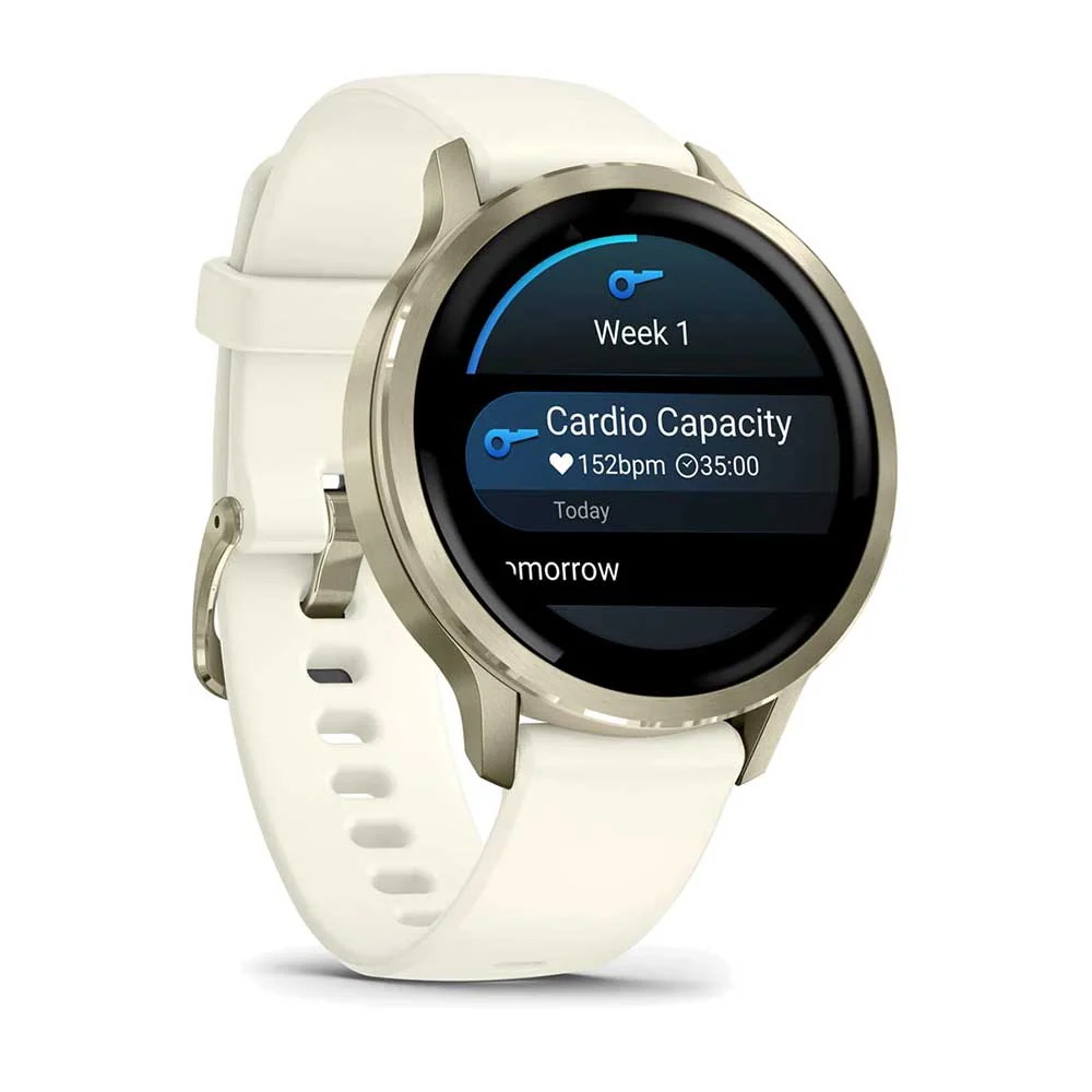 Venu 4 - 41 mm - Lunar Gold with Bone Silicone Band - Image 3