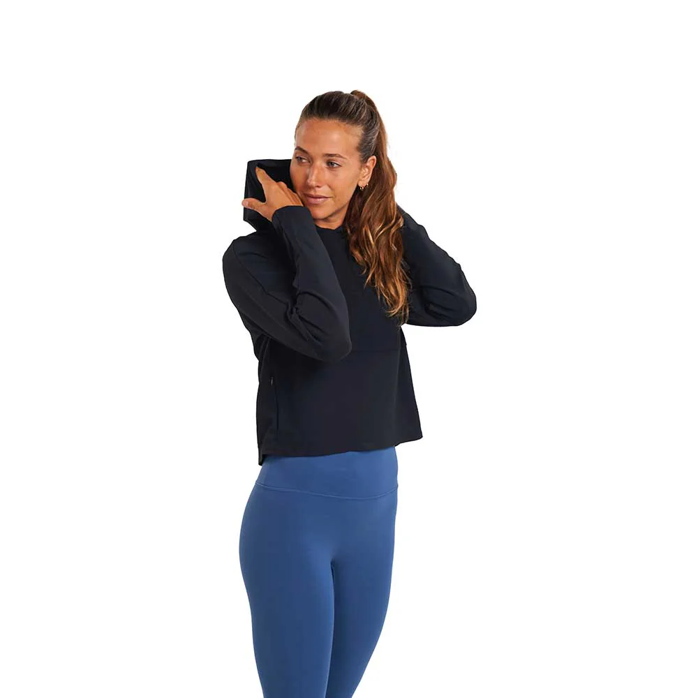 Women's Altrn Rib Hoodie - Black - Image 5