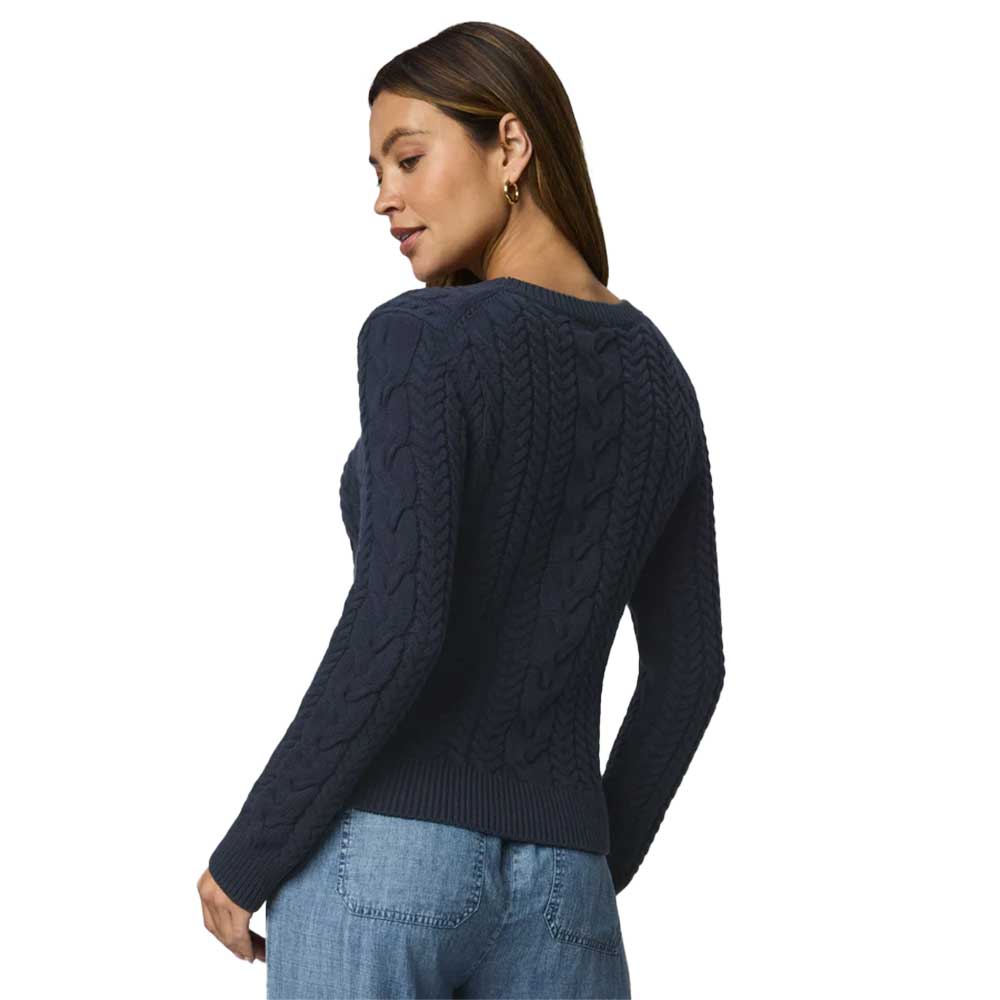 Women's Annabella Cable Sweater - Navy - Image 2