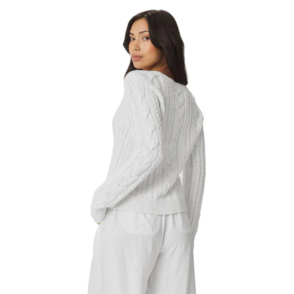 Women's Annabella Cable Sweater - White - Image 3