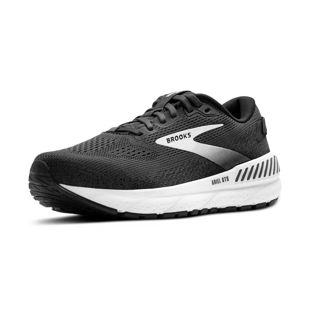 Women's Ariel GTS 24 Running Shoe - Ebony/Black/White - Wide (D) - Image 3
