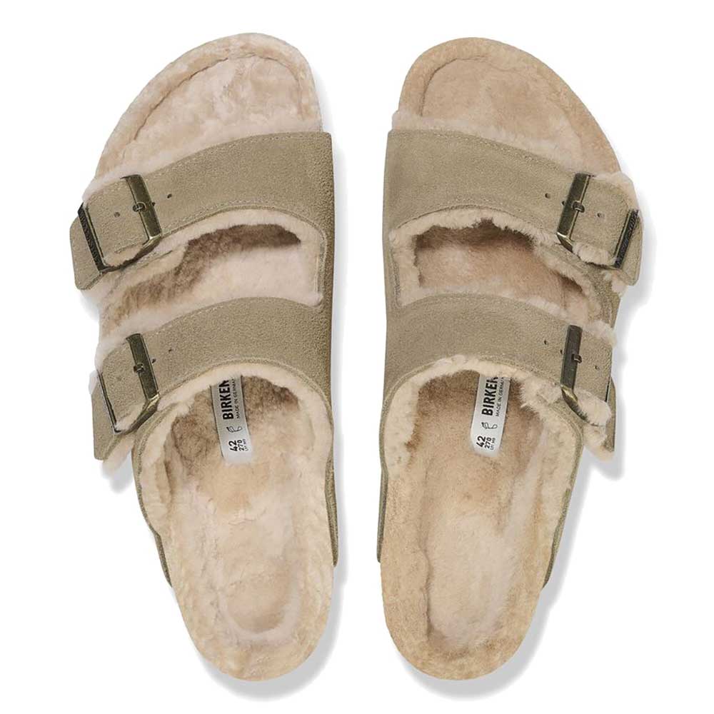 Women's Arizona Shearling Sandal - Taupe - Regular/Medium - Image 4