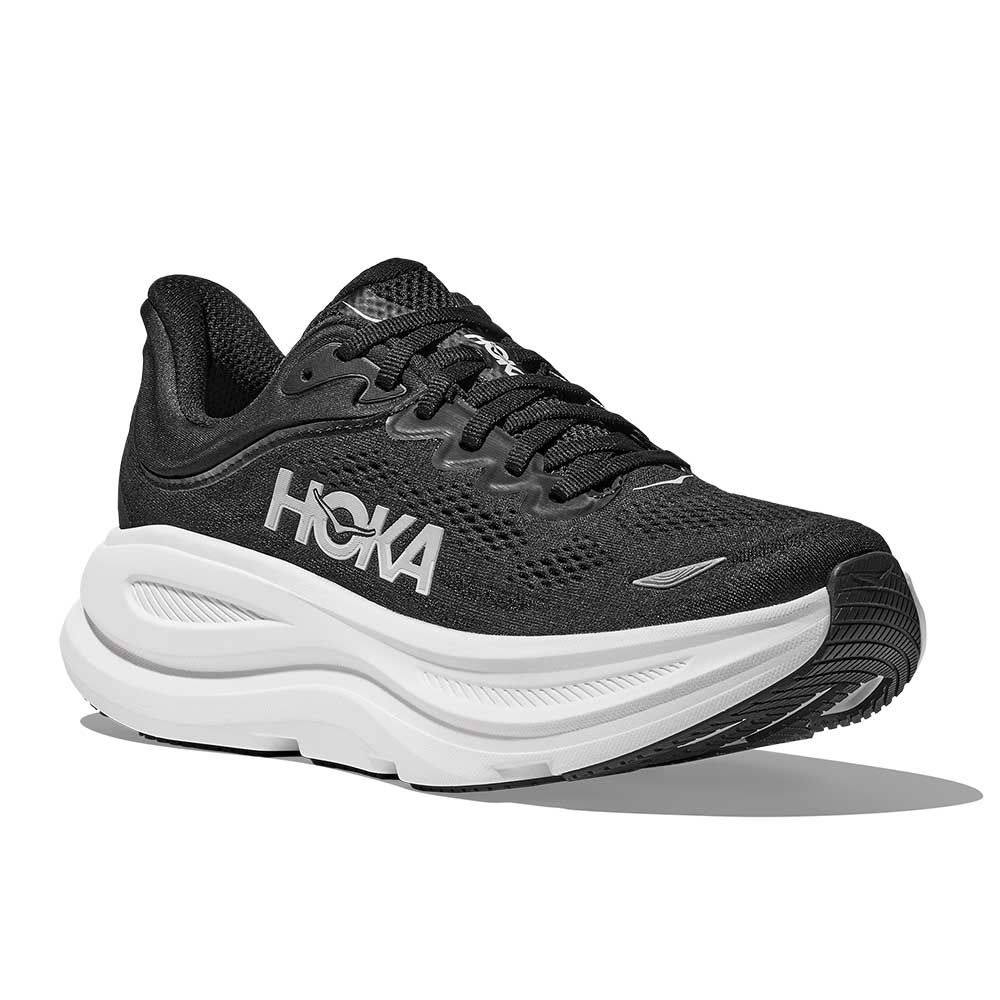 Women's Bondi 9 Running Shoe - Black/White - Regular (B) - Image 2