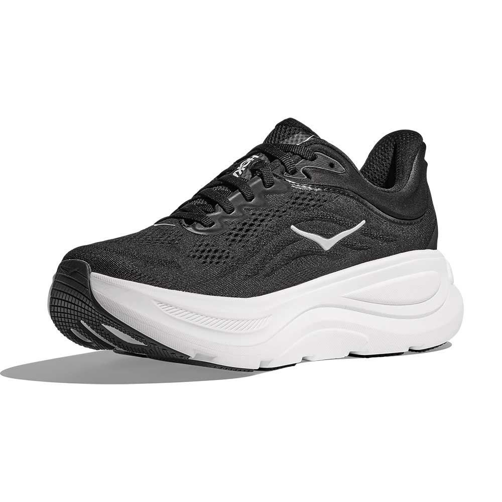 Women's Bondi 9 Running Shoe - Black/White - Wide (D) - Image 4