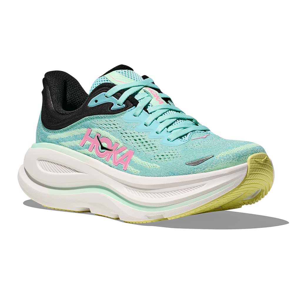 Women's Bondi 9 Running Shoe - Blue Spark/Mint Fluorite - Wide (D) - Image 2