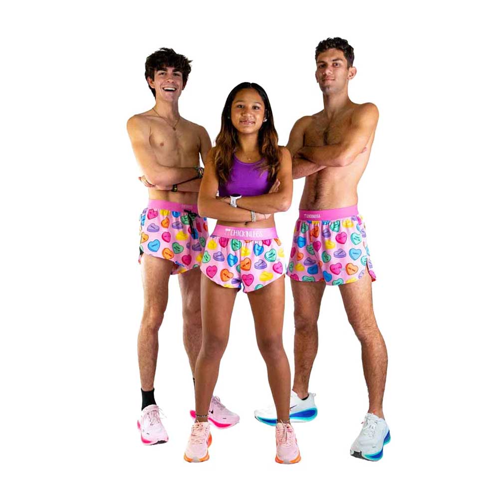 Women's Candy Hearts 1.5" Split Shorts - Candy Hearts - Image 2