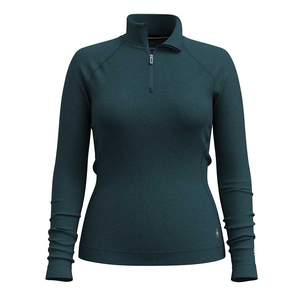 Women's Classic Thermal Merino Base Layer 1/4 Zip - Twilight Blue Heather