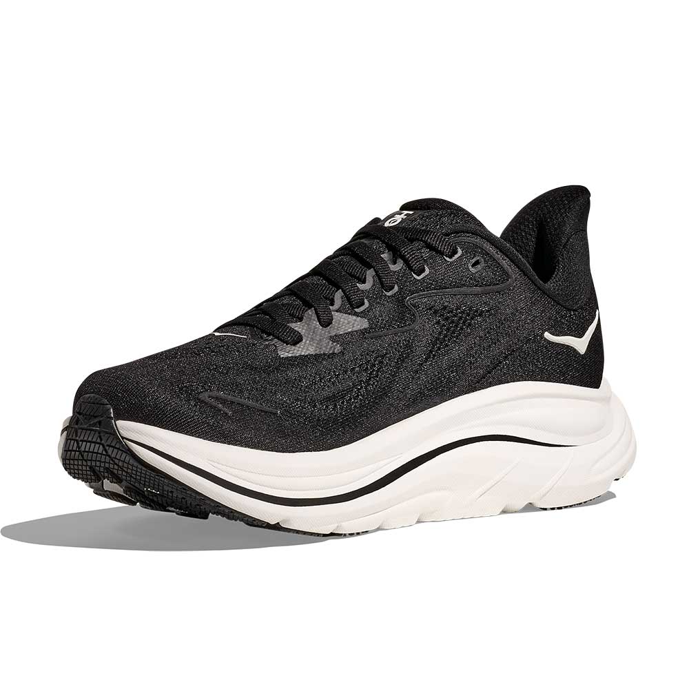 Women's Clifton 10 Running Shoe - Black/White - Wide (D) - Image 4