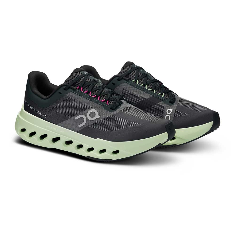 Women's Cloudsurfer Next Running Shoe - Black/Lima - Regular (B) - Image 2